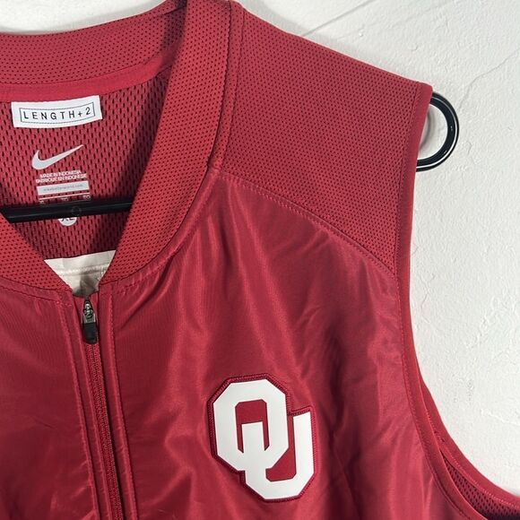 🏈 Vintage OKLAHOMA SOONERS Nike ELITE Performance Vest Jacket Sz XL +2 Length - Picture 7 of 13